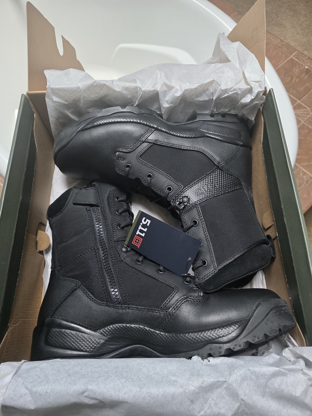5.11 Tactical Black Side-Zip Lace-Up Tactical Boots